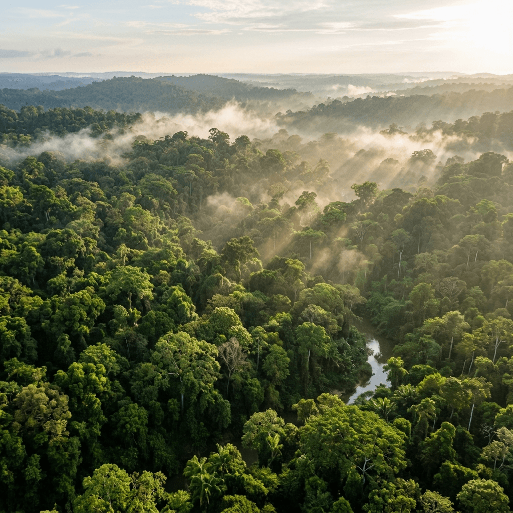 Natural Rainforest Carbon Sink Ecosystem